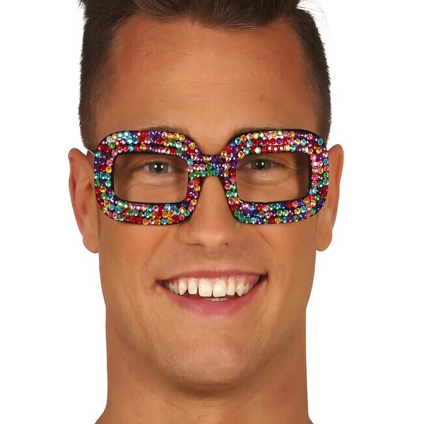 Gafas pop de perlas multicolor