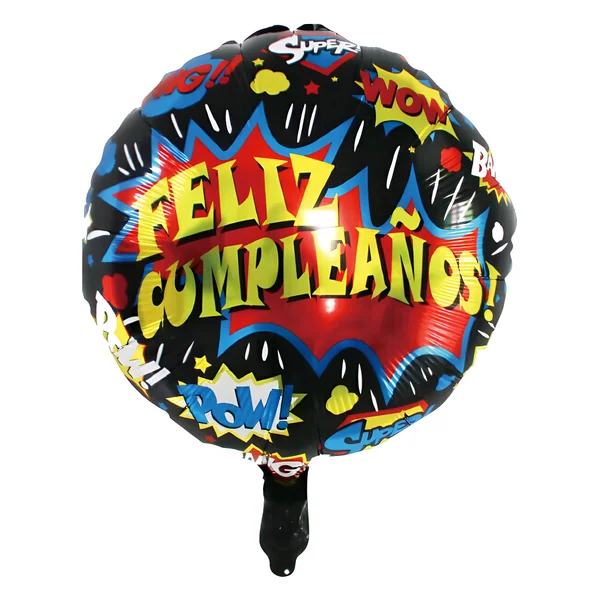 Globo de Feliz Cumpleaños de cómic de 45 cm