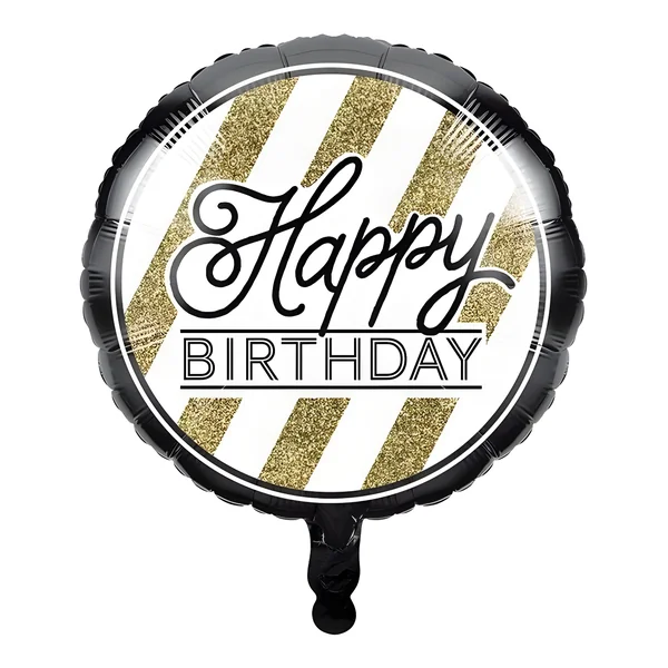 Globo de Happy Birthday Golden de 45 cm