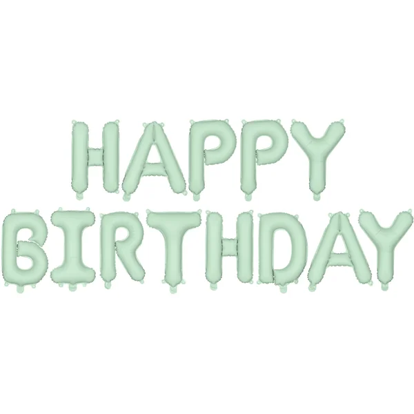 Globo letras Happy Birthday mate de 35 cm - Partydeco