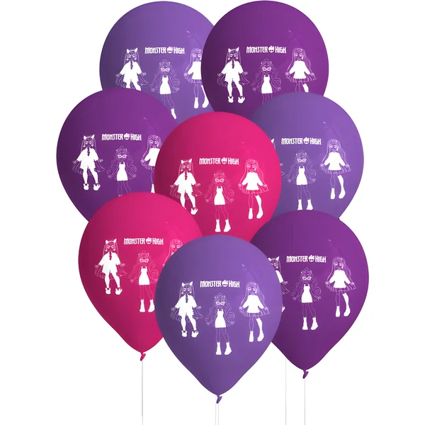 Globos de látex de Monster High - 8 unidades