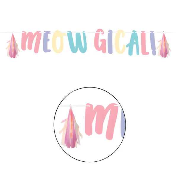Guirnalda de gato unicornio de 1,37 m