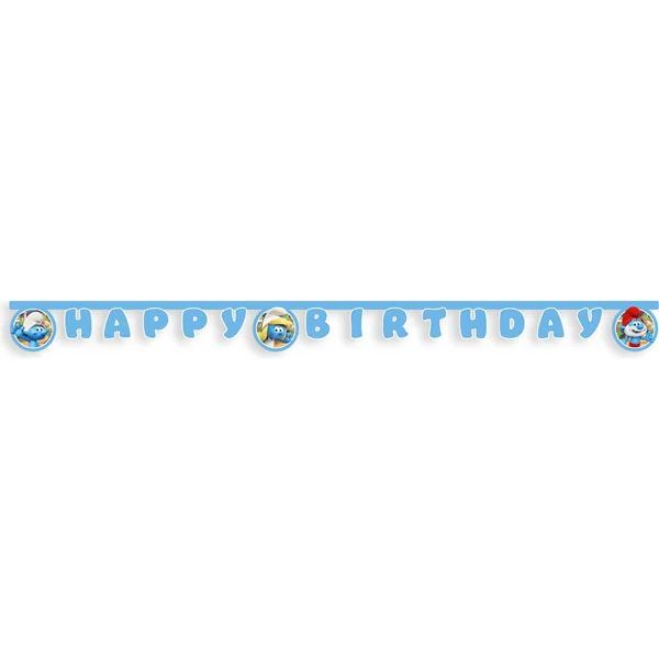 Guirnalda de Pitufos de Happy Bithday