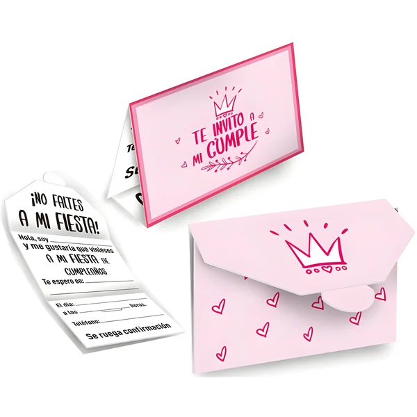 Invitaciones de Princesas - 6 unidades