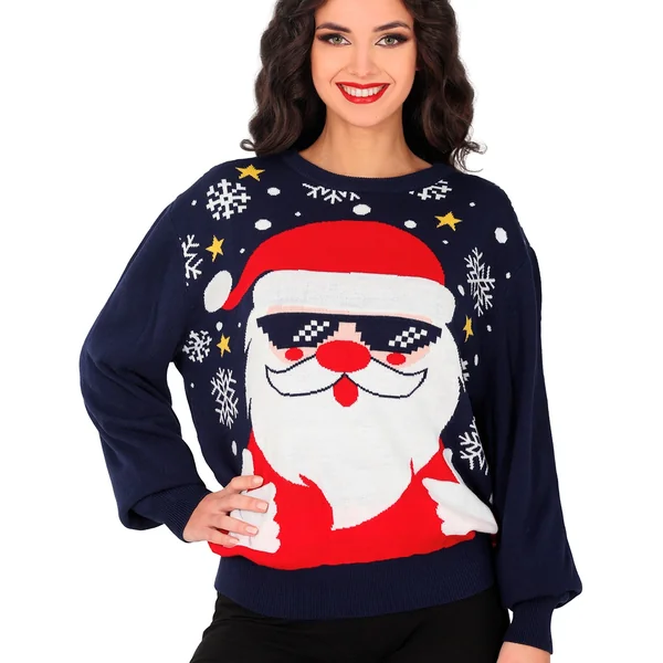 Jersey de Navidad de Papá Noel para mujer