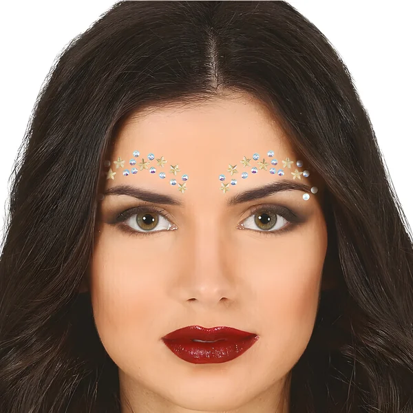 Joyas adhesivas faciales de estrellitas