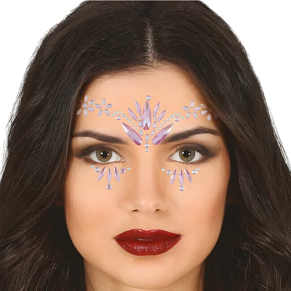 Joyas adhesivas faciales y para uñas rosas