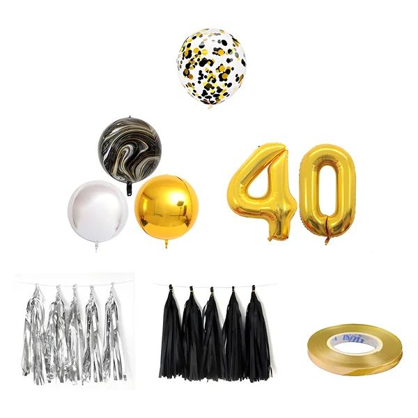 Kit de globos con número 40 - Monkey Business - 8 unidades