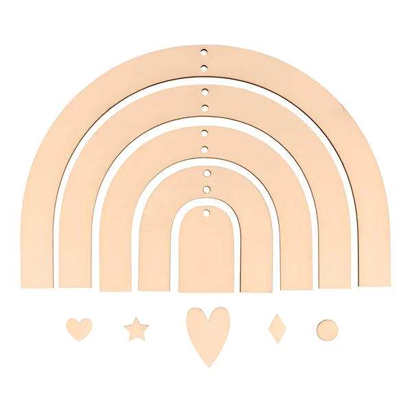 Kit de madera de arcoiris móvil- Artemio - 72 piezas