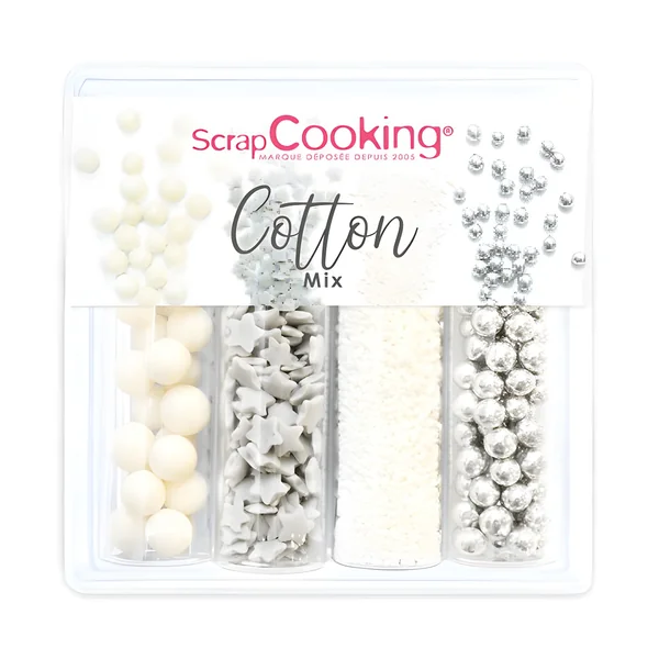 Kit de sprinkles variados Cotton de 61 gr - scrapcooking