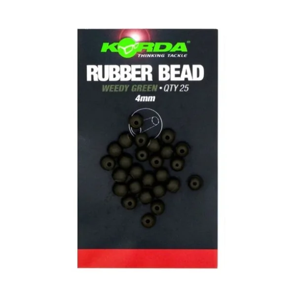 Korda perlas bead green 4mm 25unds