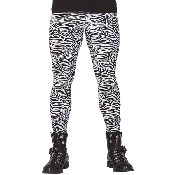 Leggins de rockero con estampado de cebra