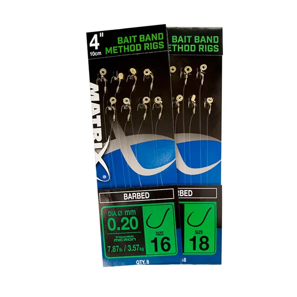 Matrix 4” Bait Band Method Rigs X8 Tamaño 16