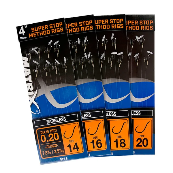 Matrix 4” Super Stop Method Rigs Sin Púa X8 Tamaño 20