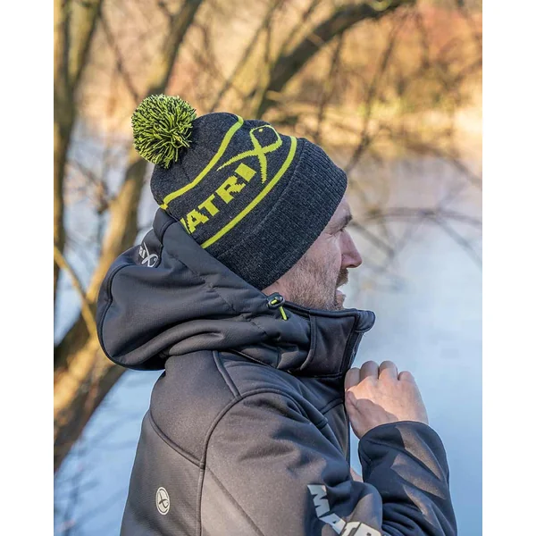 Matrix Gorro con Pompón en Lima y Gris