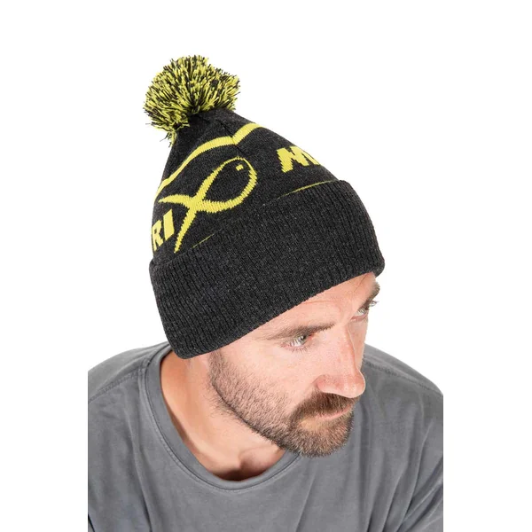 Matrix Gorro con Pompón en Lima y Gris - Imagen 5