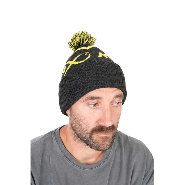 Matrix Gorro con Pompón en Lima y Gris - Imagen 7