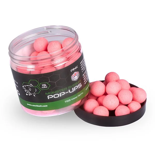 Nash Monster Shrimp Pop Ups Pink 15mm (75g)