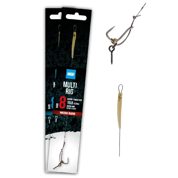 Nash Multi Rig Barbless Anzuelo Tamaño 8