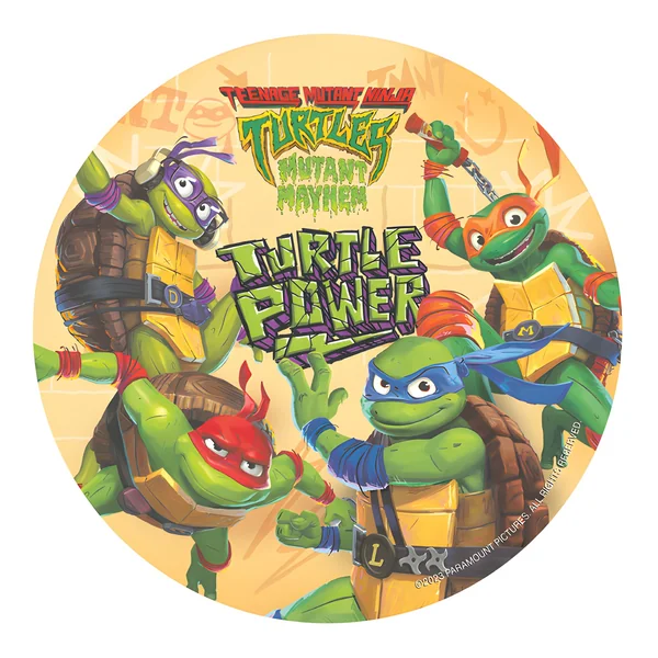 Oblea comestible de las tortugas ninja de 20 cm
