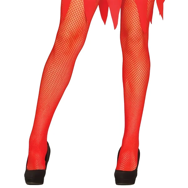 Pantys rojos de rejilla