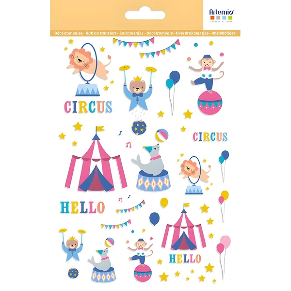 Pegatinas de circo - 1 lámina