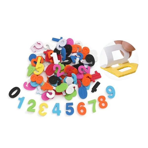 Pegatinas de números de goma eva de 2,5 cm
