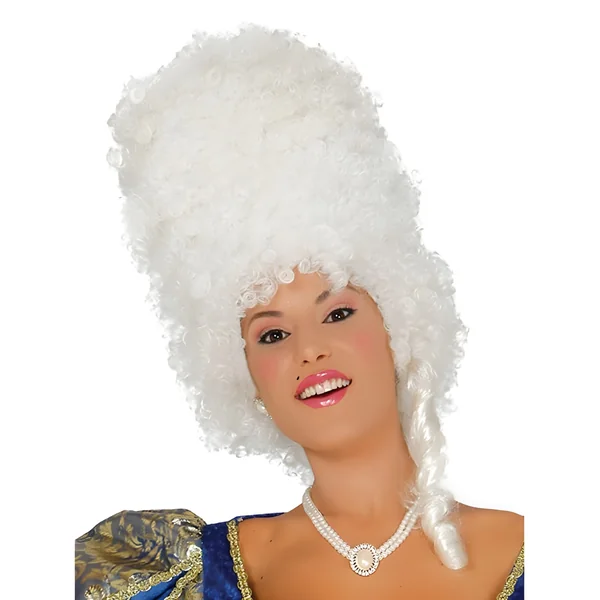 Peluca de época blanca