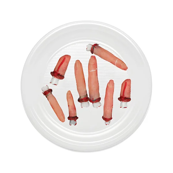 Plato con dedos amputados de 18 cm