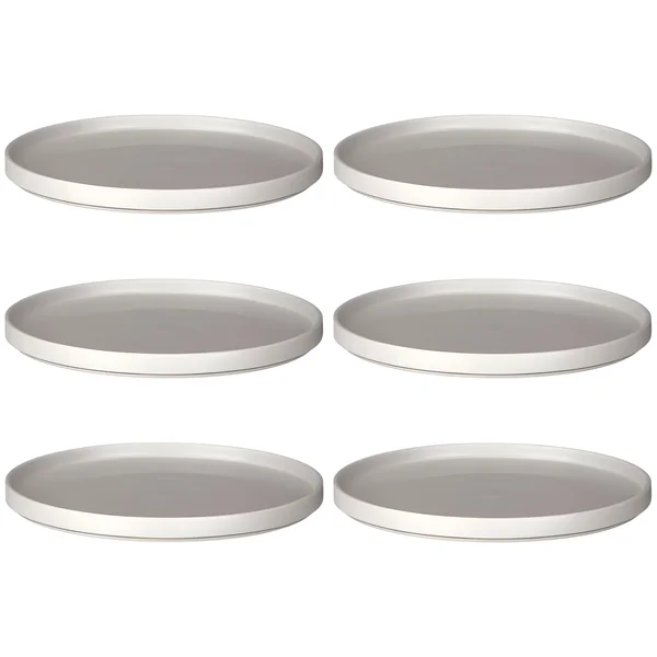 Plato de 20 cm liso llano - 6 unidades
