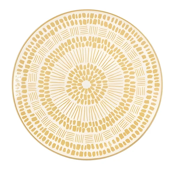 Plato de 27 cm estampado amarillo