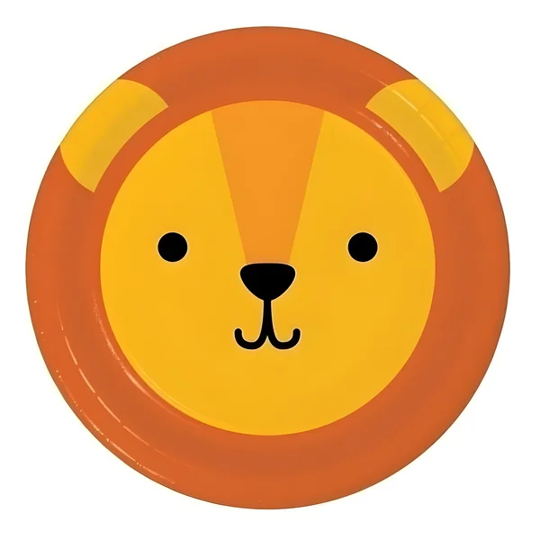Platos de Animal Faces León de 18 cm - 8 unidades