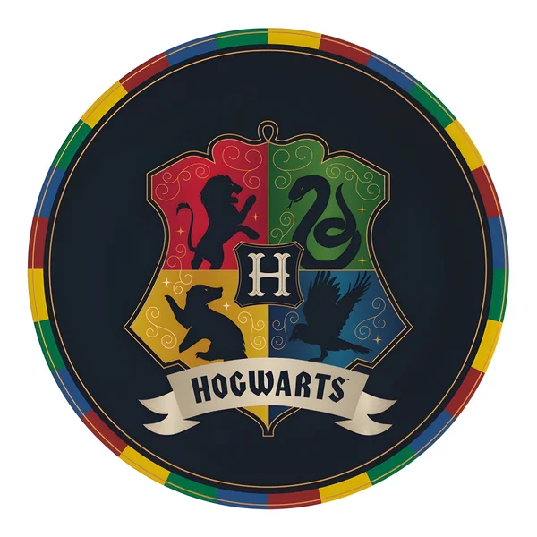 Platos de Harry Potter Hogwarts de 23 cm - 8 unidades