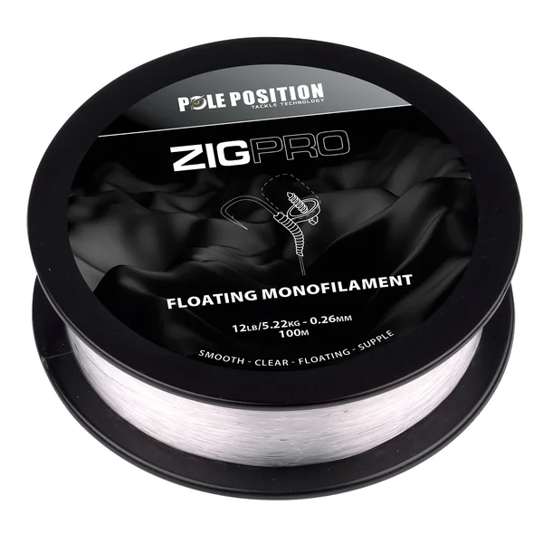 Pole Position Zig Pro Clear Nylon Línea de Pesca 0.28mm/6.15kg 100m