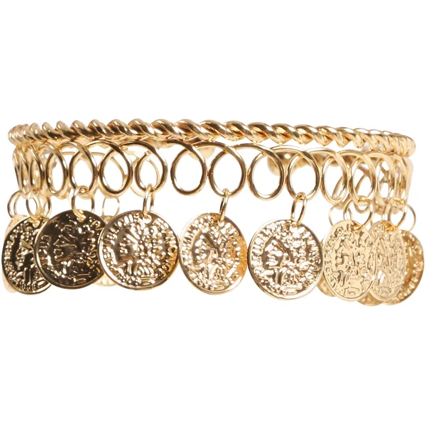 Pulsera con monedas doradas - Imagen 4