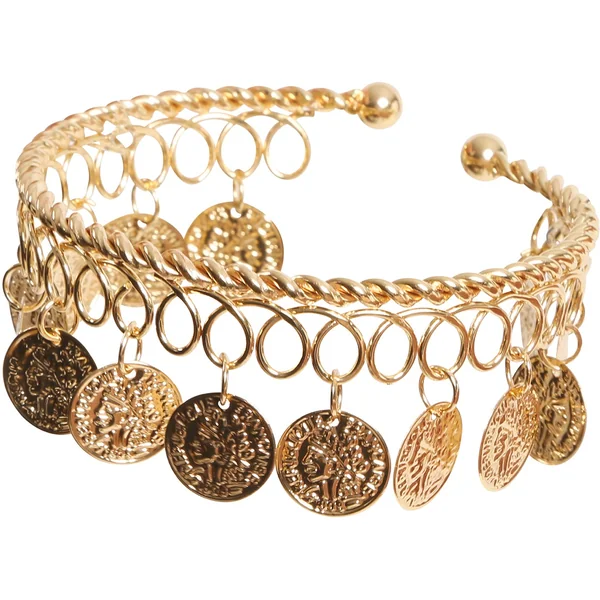 Pulsera con monedas doradas - Imagen 5