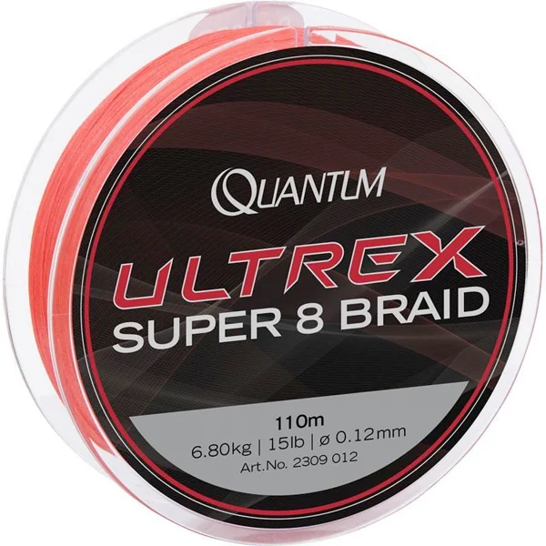 Quantum 0,30mm Ultrex Super 8 Braid 110m 20,00kg,45lbs rojo