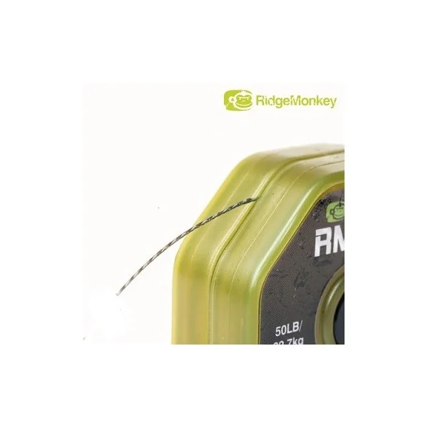 Ridgemonkey braid shock leader camo 50lb 20m - Imagen 2