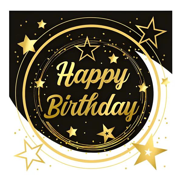 Servilletas de estrellas de happy birthday - 12 unidades