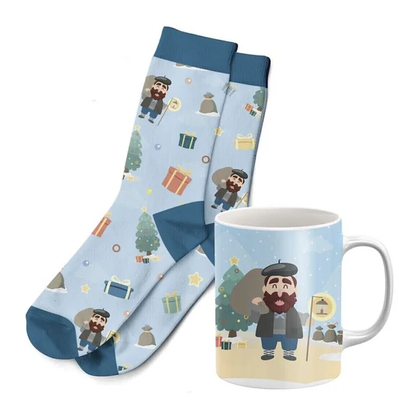 Set regalo de taza y calcetines de Olentzero