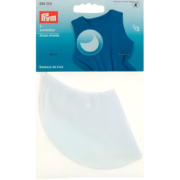 Sobaqueras media para ropa sin mangas - 2 uds blanco