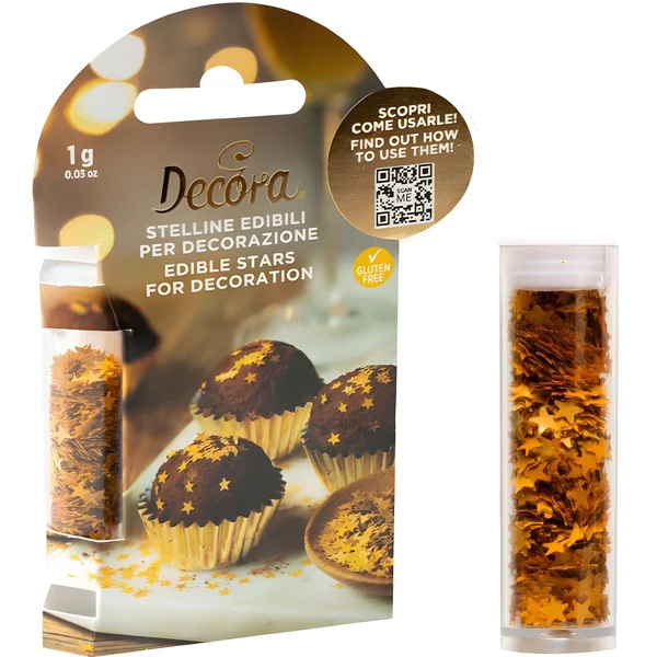 Sprinkles de estrellas doradas de 1 gr - Imagen 4