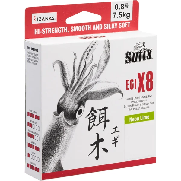 Sufix Egi X8 Braided Line 0.08mm (150m)