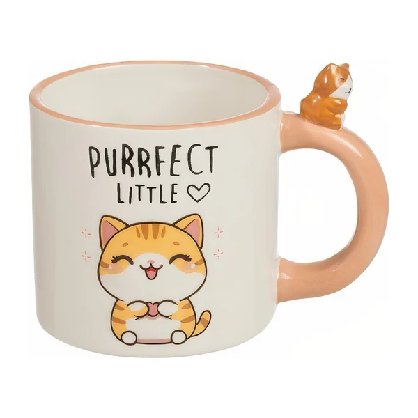 Taza de 410 ml degato kawaii