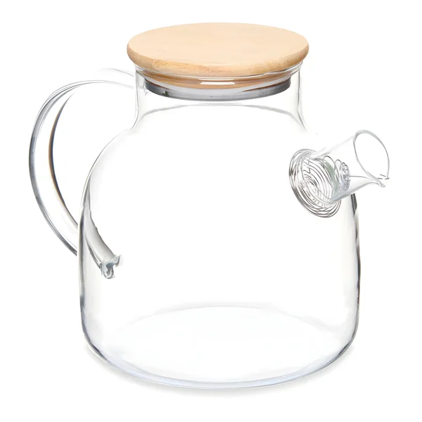 Tetera de 1200 ml de borosilicato con tapa de bambú