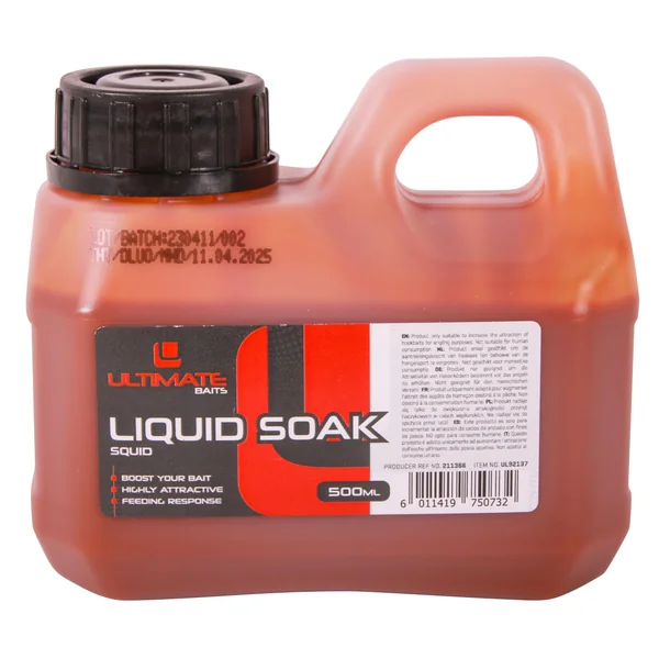 Ultimate Baits Liquid Soak 500ml - Squid