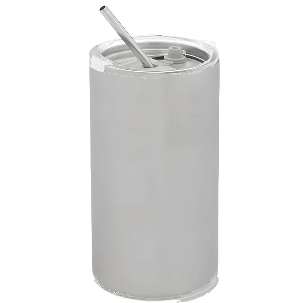 Vaso de 0,60 L con tapadera y pajita