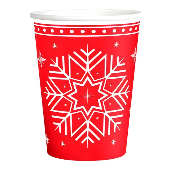 Vasos de 270 ml de Winter rojo - 6 unidades