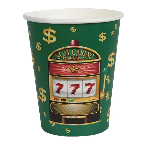 Vasos de Casino verde de 270 ml - 10 unidades
