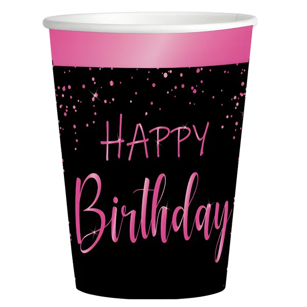 Vasos de Elegant Pink de 250 ml - 8 unidades